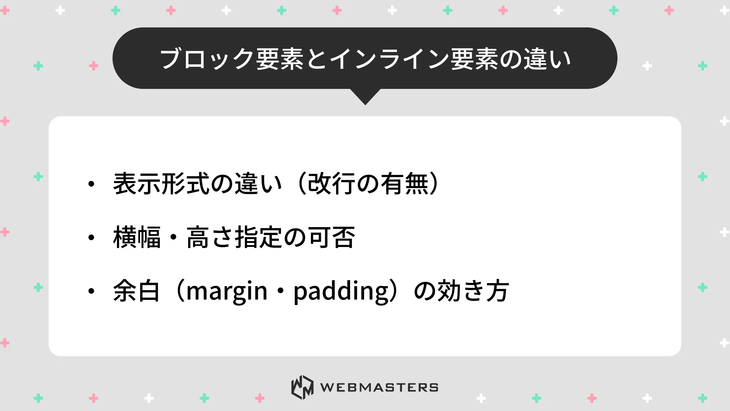 ブロック要素とインライン要素の違い
