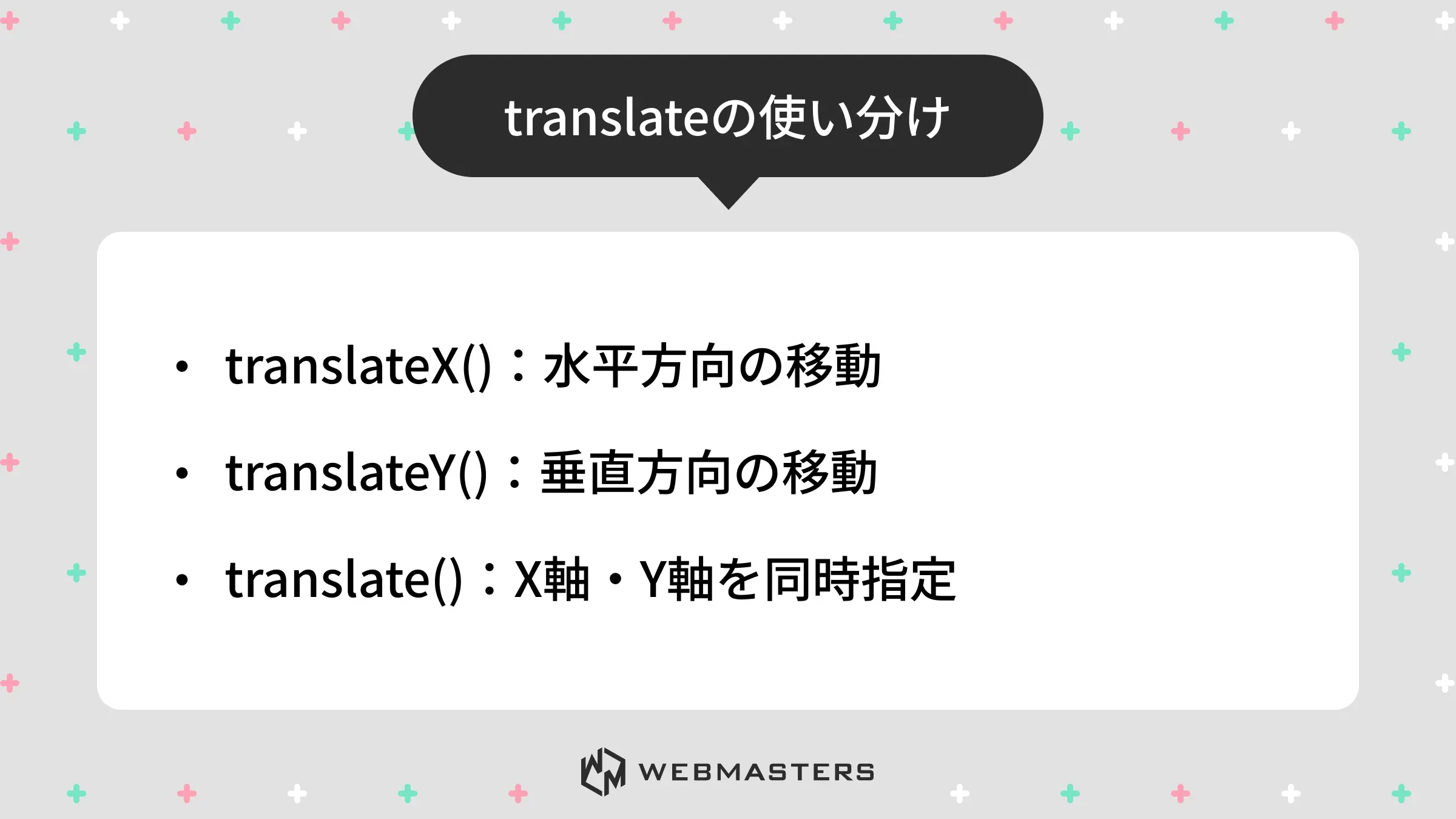 「translate」の使い分け